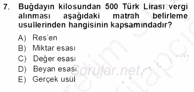 Belge Yönetimi ve Ofis Uygulamaları 2012 - 2013 Ara Sınavı 7.Soru