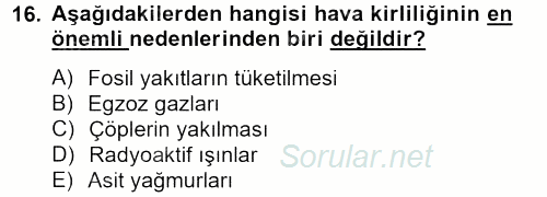 Tüketim Bilinci ve Bilinçli Tüketici 2013 - 2014 Tek Ders Sınavı 16.Soru