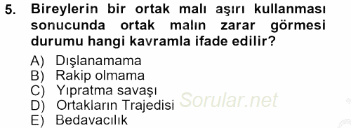 Kamu Maliyesi 2012 - 2013 Ara Sınavı 5.Soru