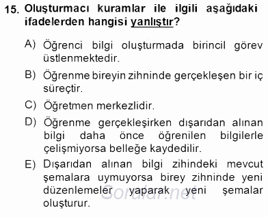 Bilgisayar 2 2014 - 2015 Ara Sınavı 15.Soru