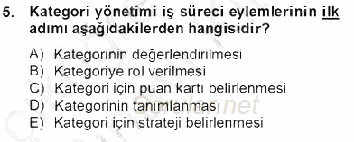 Perakendecilikte Ürün Yönetimi 2013 - 2014 Tek Ders Sınavı 5.Soru
