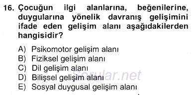 Görsel Sanatlar Eğitimi 2012 - 2013 Ara Sınavı 16.Soru