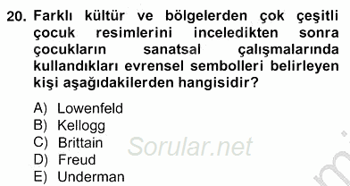 Görsel Sanatlar Eğitimi 2012 - 2013 Ara Sınavı 20.Soru