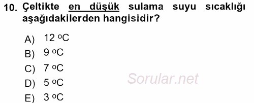 Tarla Bitkileri 1 2016 - 2017 Dönem Sonu Sınavı 10.Soru