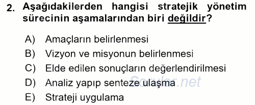 Sosyal Hizmet Yönetimi 2015 - 2016 Ara Sınavı 2.Soru