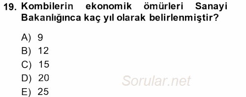 Ev Teknolojisi 2014 - 2015 Ara Sınavı 19.Soru