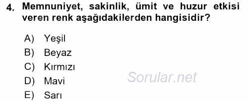 Çocukta Sanat Eğitimi Ve Yaratıcılık 2017 - 2018 Dönem Sonu Sınavı 4.Soru