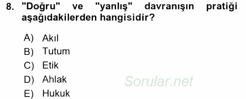 Basın Fotoğrafçılığı 2017 - 2018 3 Ders Sınavı 8.Soru