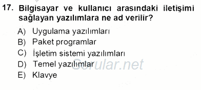 Okulöncesinde Öğretim Teknolojileri Ve Materyal Tasarımı 2012 - 2013 Ara Sınavı 17.Soru