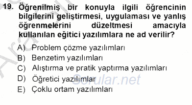 Okulöncesinde Öğretim Teknolojileri Ve Materyal Tasarımı 2012 - 2013 Ara Sınavı 19.Soru