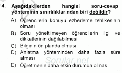 Okulöncesinde Öğretim Teknolojileri Ve Materyal Tasarımı 2012 - 2013 Ara Sınavı 4.Soru