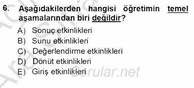 Okulöncesinde Öğretim Teknolojileri Ve Materyal Tasarımı 2012 - 2013 Ara Sınavı 6.Soru