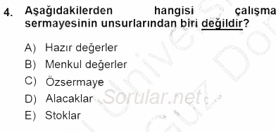 Girişim Finansmanı 2013 - 2014 Dönem Sonu Sınavı 4.Soru