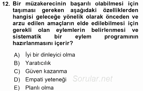 Profesyonel Yaşamda İmaj ve İtibar Yönetimi 2017 - 2018 Ara Sınavı 12.Soru