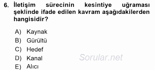 Profesyonel Yaşamda İmaj ve İtibar Yönetimi 2017 - 2018 Ara Sınavı 6.Soru