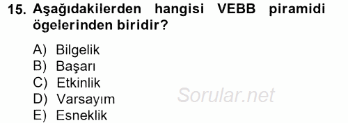 Lojistikte Teknoloji Kullanımı 2014 - 2015 Tek Ders Sınavı 15.Soru