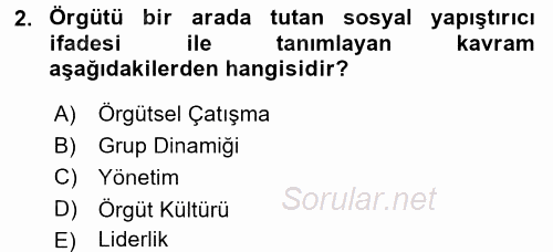 Spor Yönetimi 2016 - 2017 Dönem Sonu Sınavı 2.Soru