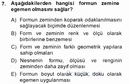 Bilgisayar Destekli Temel Tasarım 2014 - 2015 Ara Sınavı 7.Soru