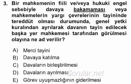 Vergi Yargılaması Hukuku 2016 - 2017 Dönem Sonu Sınavı 3.Soru