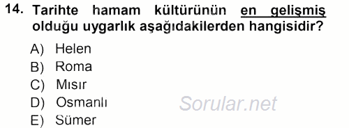 Turizm Sosyolojisi 2012 - 2013 Dönem Sonu Sınavı 14.Soru