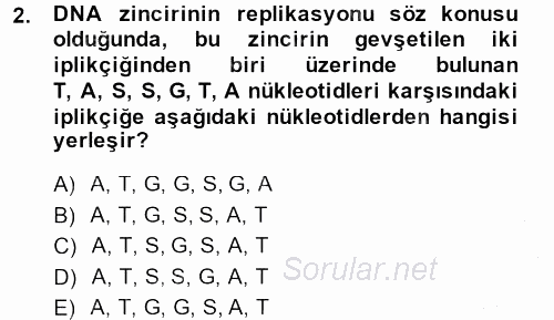 Temel Veteriner Histoloji ve Embriyoloji 2014 - 2015 Dönem Sonu Sınavı 2.Soru
