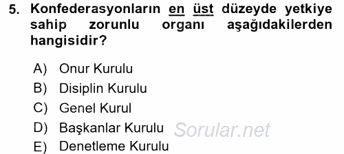 İş Ve Sosyal Güvenlik Hukuku 2016 - 2017 Dönem Sonu Sınavı 5.Soru