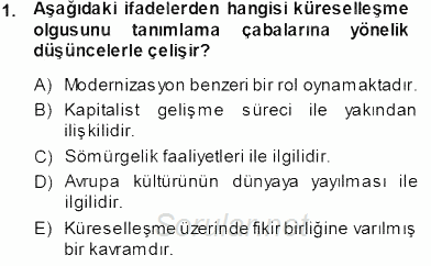 Aile Ekonomisi 2013 - 2014 Tek Ders Sınavı 1.Soru