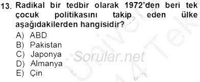 Aile Ekonomisi 2013 - 2014 Tek Ders Sınavı 13.Soru