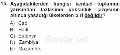 Aile Ekonomisi 2013 - 2014 Tek Ders Sınavı 15.Soru