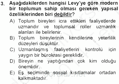 Aile Ekonomisi 2013 - 2014 Tek Ders Sınavı 3.Soru