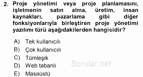 Büro Teknolojileri 2016 - 2017 3 Ders Sınavı 2.Soru