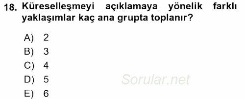 Sosyal Politika 2016 - 2017 Dönem Sonu Sınavı 18.Soru