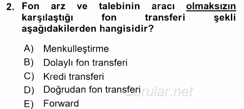 Menkul Kıymet Yatırımları 2016 - 2017 Ara Sınavı 2.Soru
