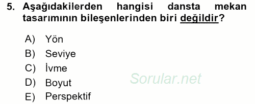 Güzel Sanatlar 2015 - 2016 Dönem Sonu Sınavı 5.Soru