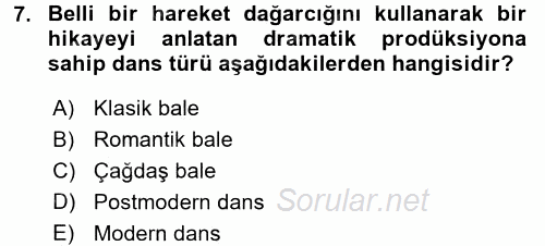 Güzel Sanatlar 2015 - 2016 Dönem Sonu Sınavı 7.Soru