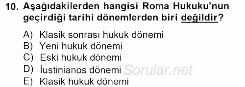 Bizans Tarihi 2012 - 2013 Dönem Sonu Sınavı 10.Soru