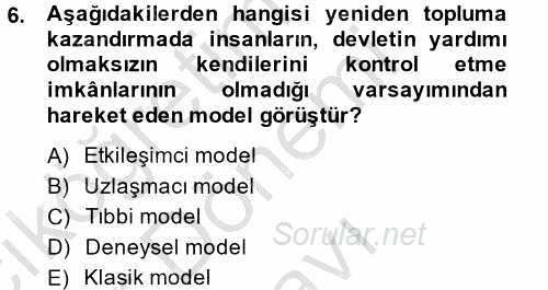 İnfaz Hukuku 2013 - 2014 Dönem Sonu Sınavı 6.Soru