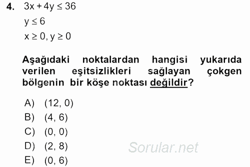 Matematik 2 2015 - 2016 Tek Ders Sınavı 4.Soru