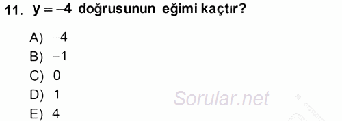 Matematik 1 2013 - 2014 Ara Sınavı 11.Soru