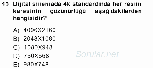 Yeni İletişim Teknolojileri 2014 - 2015 Ara Sınavı 10.Soru