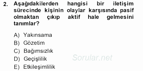 Yeni İletişim Teknolojileri 2014 - 2015 Ara Sınavı 2.Soru