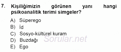 Tüketici Davranışları 2012 - 2013 Dönem Sonu Sınavı 7.Soru