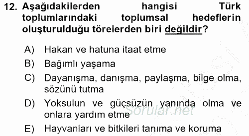 Eğitim Felsefesi 2016 - 2017 3 Ders Sınavı 12.Soru