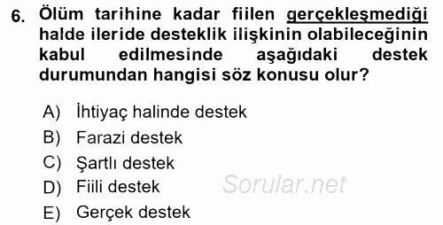İş Sağlığı ve Güvenliği 2015 - 2016 Tek Ders Sınavı 6.Soru