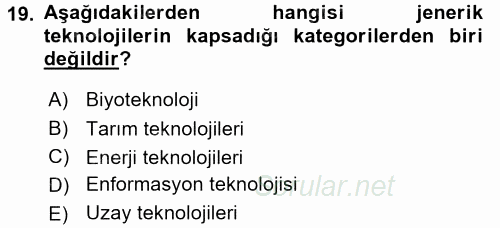 Endüstri İlişkileri 2017 - 2018 Dönem Sonu Sınavı 19.Soru