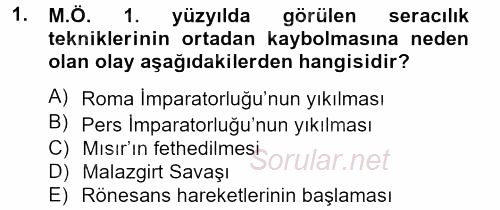 Örtü Altı Üretim Sistemleri 2013 - 2014 Ara Sınavı 1.Soru