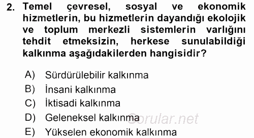 Gelişmekte Olan Ülkelerde Siyaset 2015 - 2016 Dönem Sonu Sınavı 2.Soru