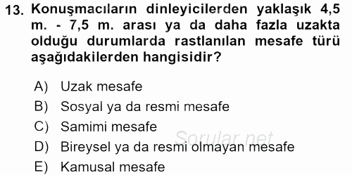 İkna Edici İletişim 2017 - 2018 3 Ders Sınavı 13.Soru