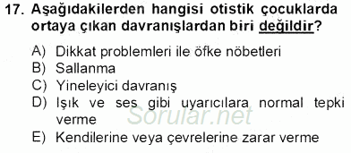 Çocukta Oyun Gelişimi 2012 - 2013 Dönem Sonu Sınavı 17.Soru