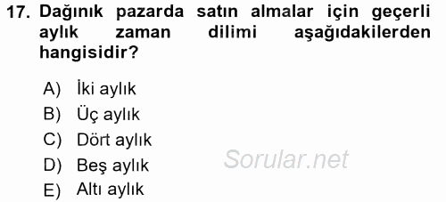 Medya Planlama 2016 - 2017 Dönem Sonu Sınavı 17.Soru